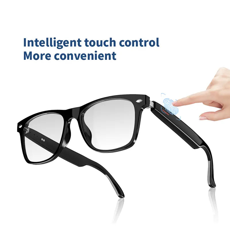 E13 Smart Glasses UV Protection Anti-Blue Light , Bluetooth Glasses Compatible for Men & Women , Black Multifunctional Wireless Sunglass , Wearable Digital Electronic Gadgets Fathersdaygift
